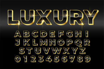 Premium luxury golden 3d style text effect design Free Vector Premium luxury golden 3d style text effect design Free Vector