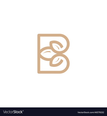 premium monogram letter b initials logo