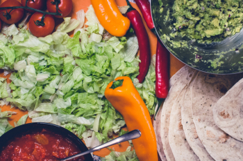 Preparing Mexican burritos Preparing Mexican burritos