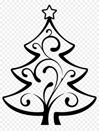 Pretty Christmas Tree Line Drawing 914859 - Christmas Tree Line Drawing