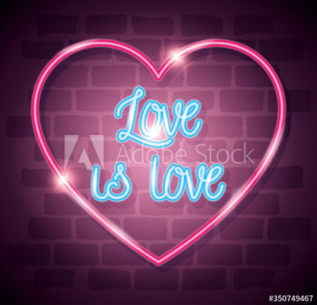 pride day neon light with label love is love design pride day neon light with label love is love design