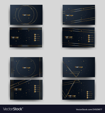 print business card golden luxury