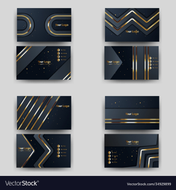 print business card golden luxury