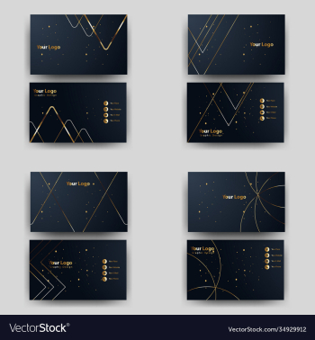 print business card golden luxury