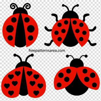 Printable Ladybug Clipart Vectors Free SVG Files | FreePatternsArea