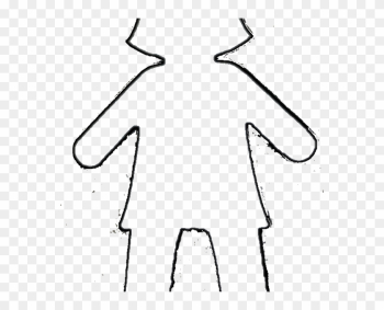 Printable Person Template - Girl Paper Doll Chain Template Printable Person Template - Girl Paper Doll Chain Template