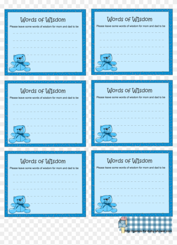 Printable Words Of Wisdom Game For Baby Shower Unique - Baby Shower Advice Cards Printable
