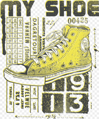 Printed T-shirt Shoe Clothing - Creative shoes pattern printing 