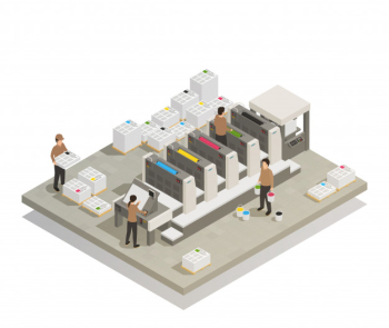 Printing production process isometric Free Vector Printing production process isometric Free Vector