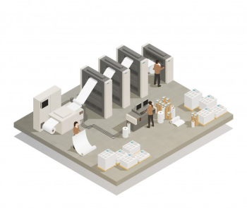 Printing production process isometric Free Vector Printing production process isometric Free Vector
