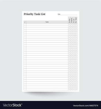 priority task list priority task list
