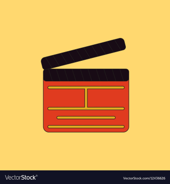 Producer clapperboard in flat vector image Producer clapperboard in flat vector image
