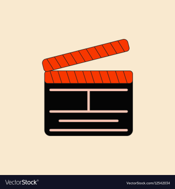 Producer clapperboard in flat vector image Producer clapperboard in flat vector image
