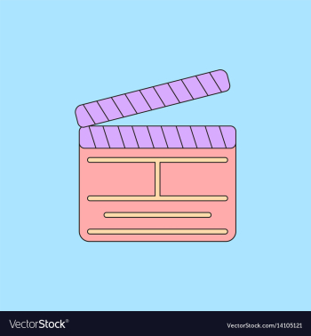 Producer clapperboard in flat vector image Producer clapperboard in flat vector image