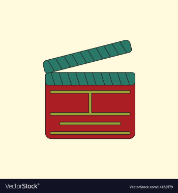 Producer clapperboard in flat vector image Producer clapperboard in flat vector image