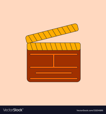 Producer clapperboard in flat vector image Producer clapperboard in flat vector image