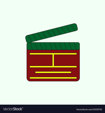 Producer clapperboard in flat vector image Producer clapperboard in flat vector image