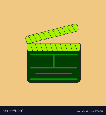 Producer clapperboard in flat vector image Producer clapperboard in flat vector image