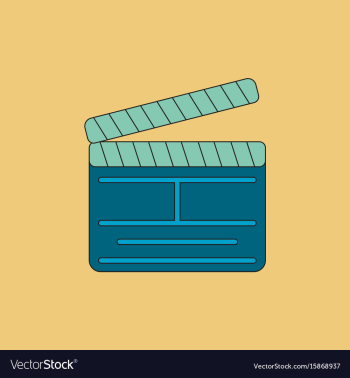 Producer clapperboard in flat vector image Producer clapperboard in flat vector image