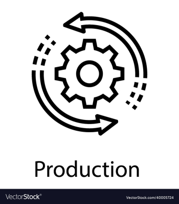 production isolated line icon productivity