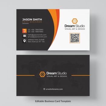 Professional business card mockup Free Psd