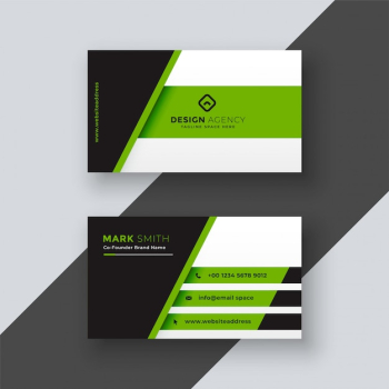 Professional green business card template Professional green business card template
