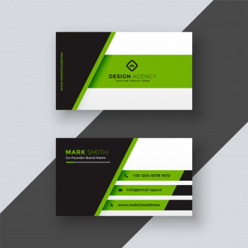 Professional green business card template Free Vector Professional green business card template Free Vector
