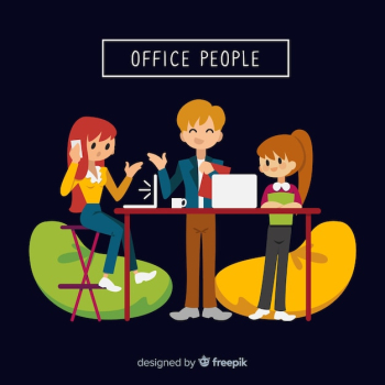 Professional office workers with flat design Professional office workers with flat design