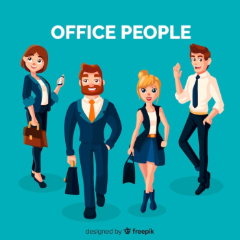 Professional office workers with flat design Professional office workers with flat design