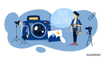 Professional photographer with camera Professional photographer with camera