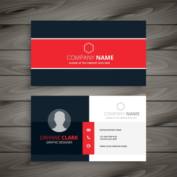 Professional red business card template