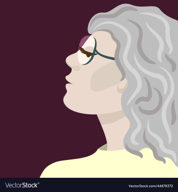 profile portrait of elderly woman in eyeglasses profile portrait of elderly woman in eyeglasses