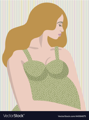 profile portrait of pregnant woman