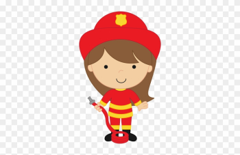 Profissões - Minus - Firefighter Girl Cartoon Profissões - Minus - Firefighter Girl Cartoon