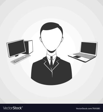 Programmer avatar profile userpic vector image Programmer avatar profile userpic vector image