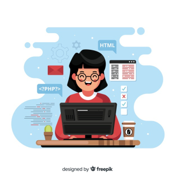 Programmer working with php Free Vector Programmer working with php Free Vector