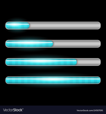Progress loading bar with lighting vector image Progress loading bar with lighting vector image
