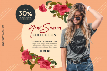 Promotion fashion banner Free Vector Promotion fashion banner Free Vector