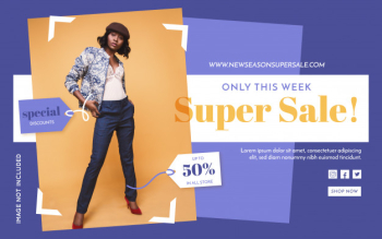 Promotion fashion banner Free Vector Promotion fashion banner Free Vector