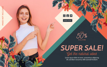 Promotion fashion banner Free Vector Promotion fashion banner Free Vector