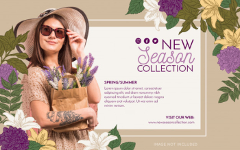 Promotion fashion banner Free Vector