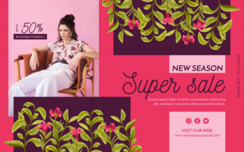 Promotion fashion banner Free Vector Promotion fashion banner Free Vector