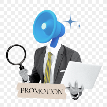 Promotion word png sticker, megaphone | Free PNG - rawpixel