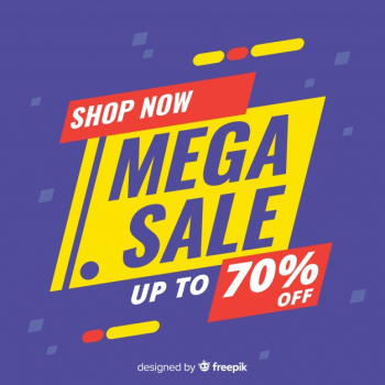 Promotional mega sale banners concept Promotional mega sale banners concept