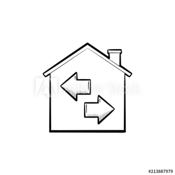 Property resale hand drawn outline doodle icon Property resale hand drawn outline doodle icon