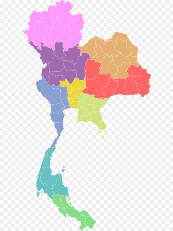 Provinces of Thailand Vector Map - thailand 