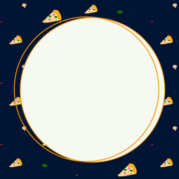 Psd circle frame on pizza pattern background Psd circle frame on pizza pattern background