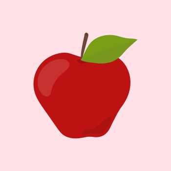 Psd red apple food sticker clipart Psd red apple food sticker clipart