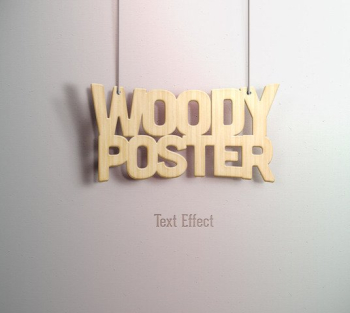 Psd Woody Text Effect Psd Woody Text Effect