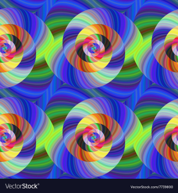 Psychedelic seamless fractal swirl pattern vector image